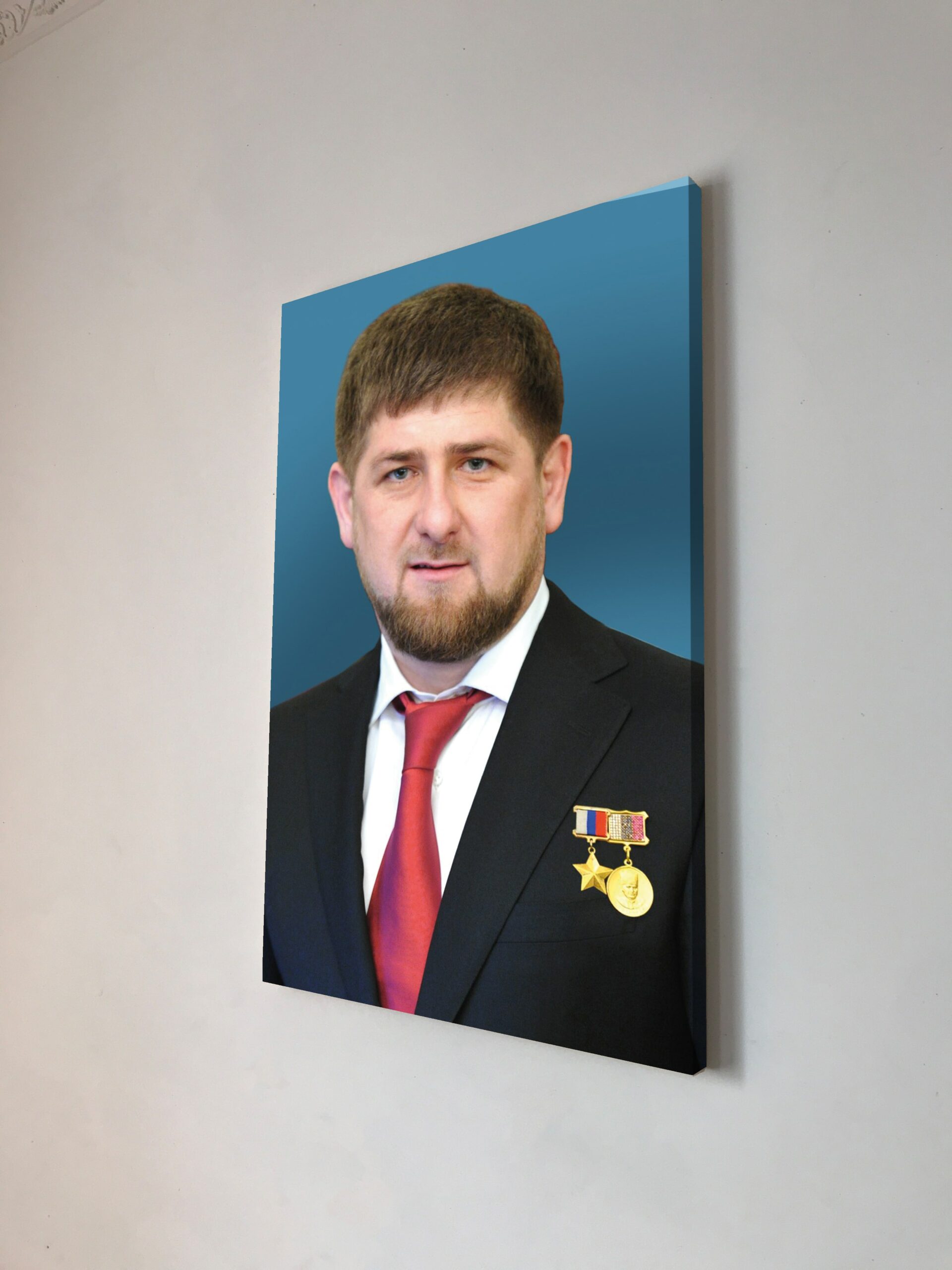 Кадыров Рамзан Ахматович портрет на холсте