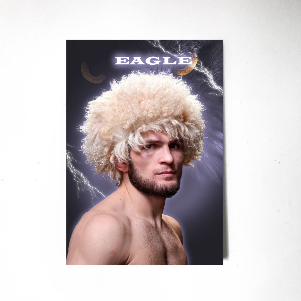 Хабиб Нурмагомедов Eagle Постер Портрет 40х60