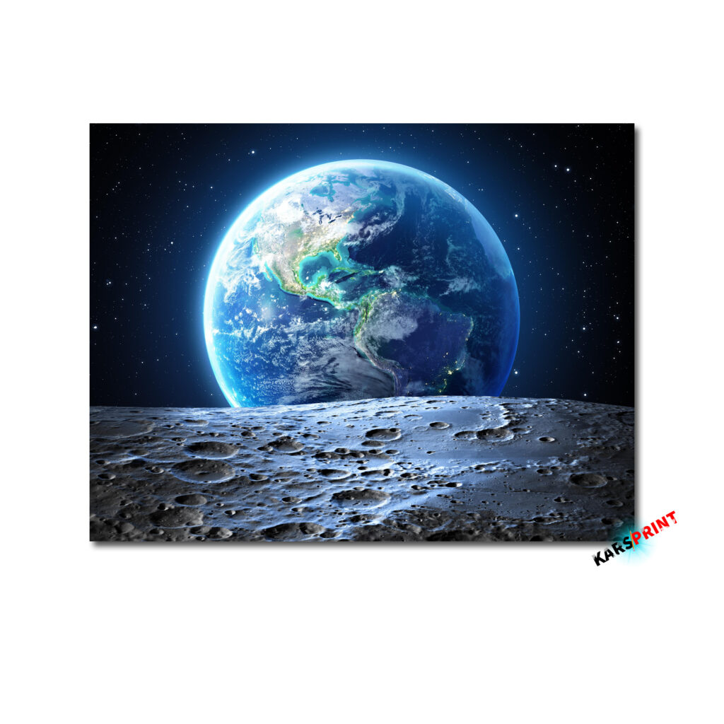 Луна и космос Постер Картина 60х40