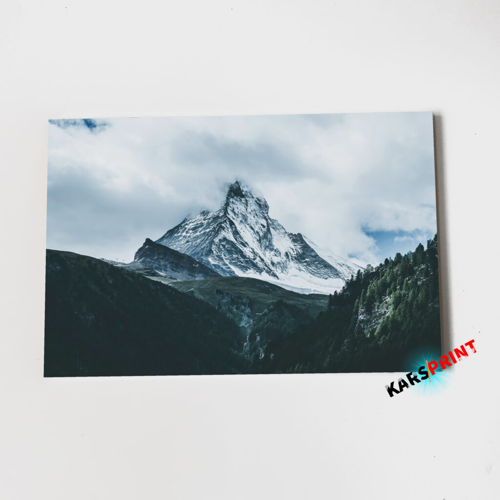 Снежная красивые Горы Постер Картина 70х50