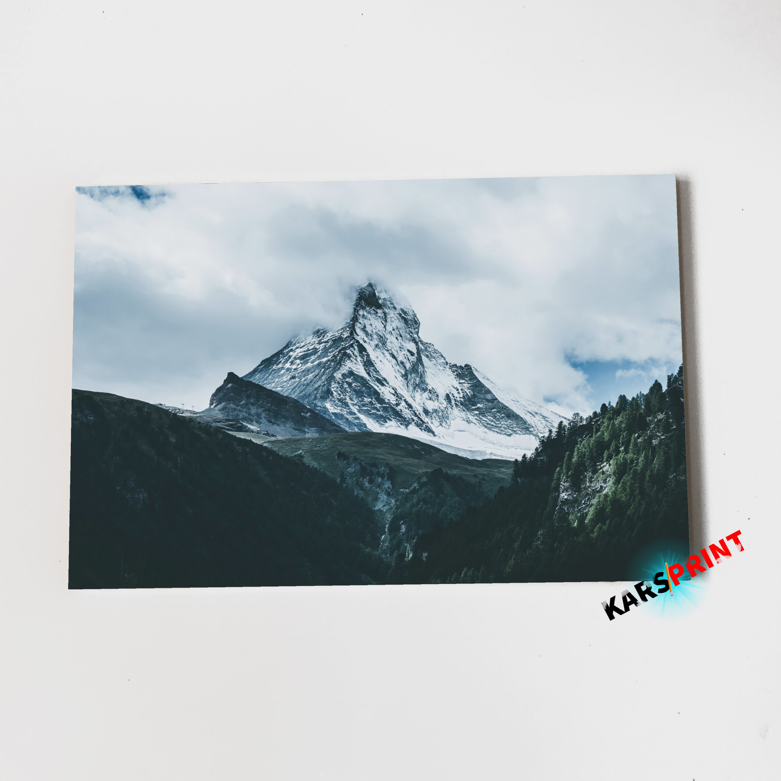 Снежная красивые Горы Постер Картина 70х50