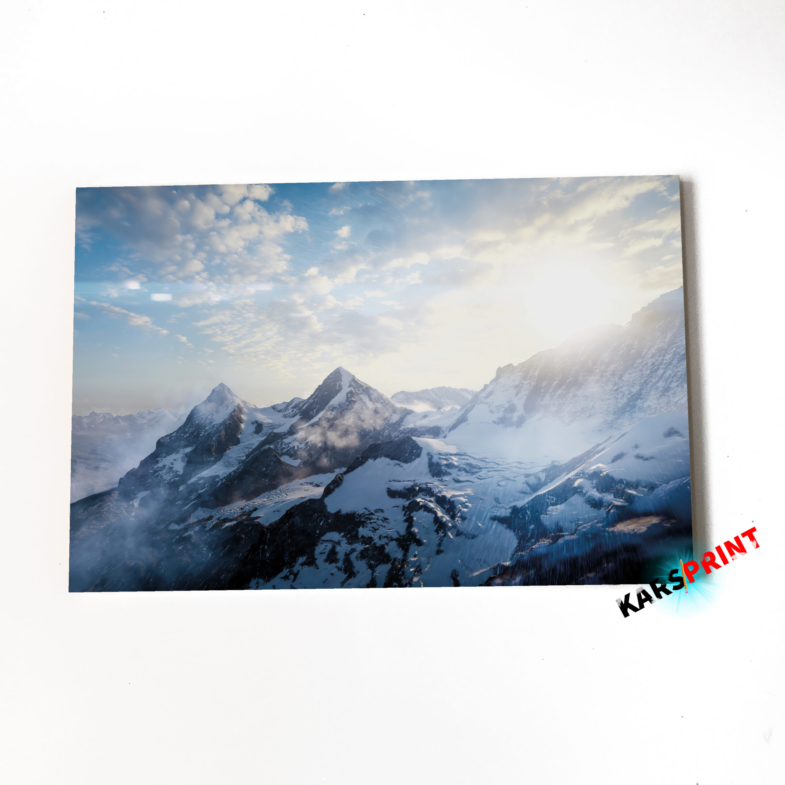 Снежные Горы Постер Картина 70х50