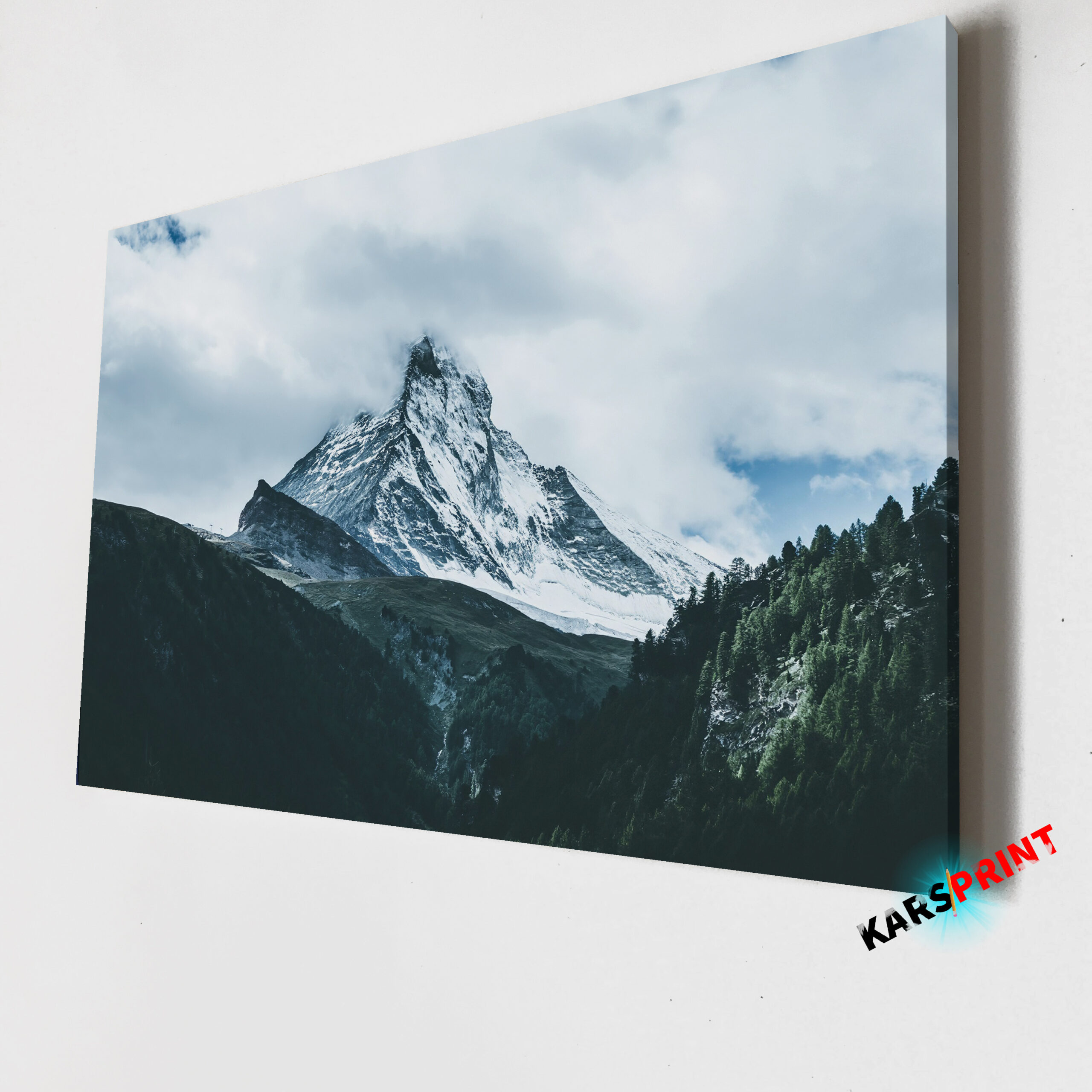 Снежная красивые Горы Постер Картина 70х50