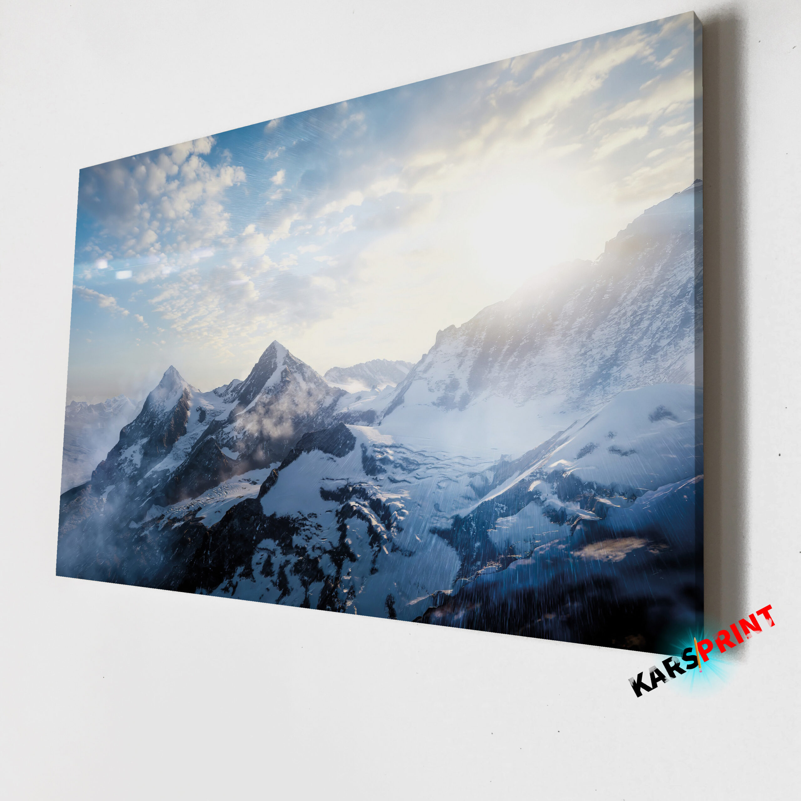 Снежные Горы Постер Картина 70х50