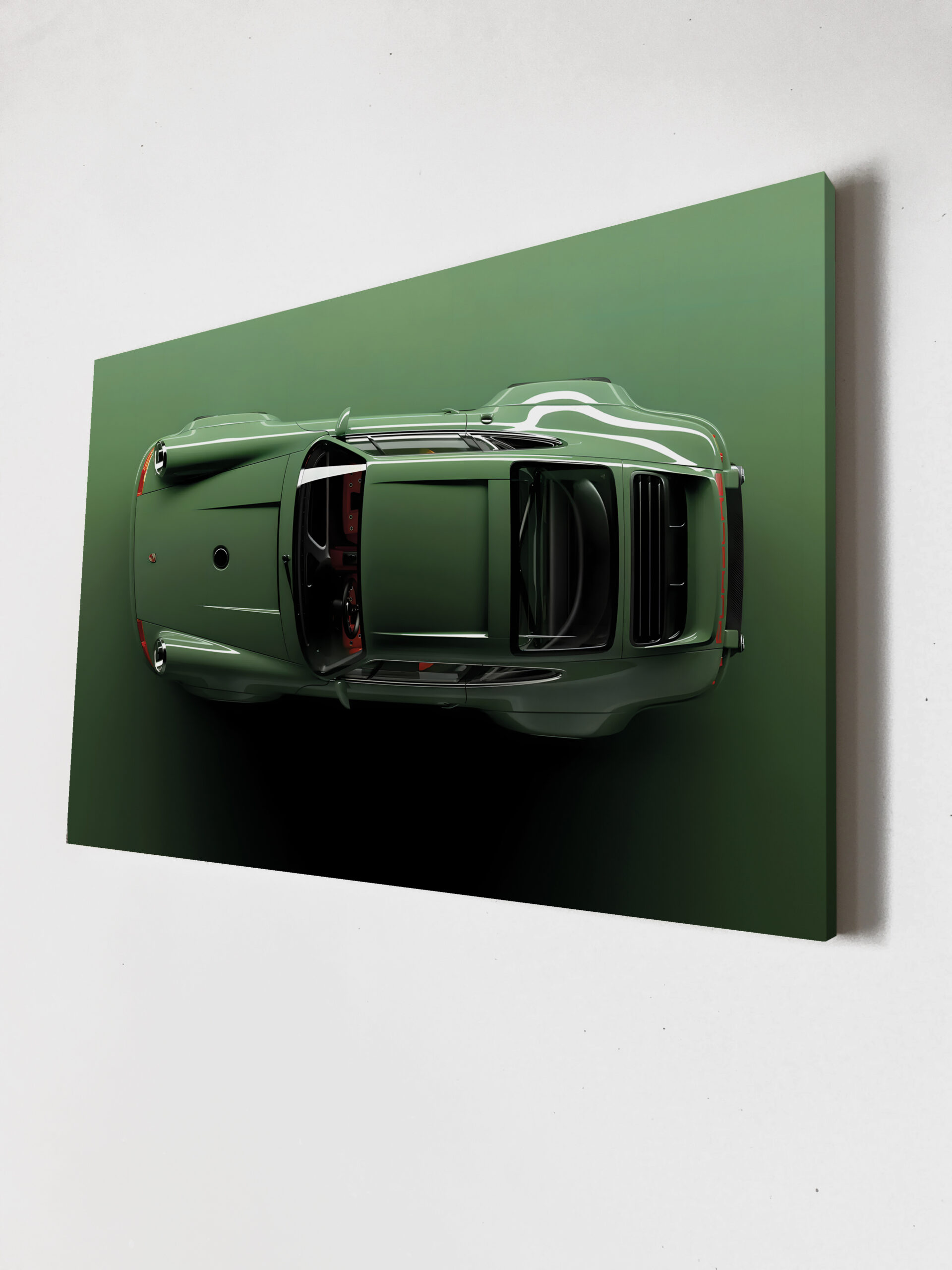 Porsche 964 или Порш 911 Вид сверху Постер Картина 70х50