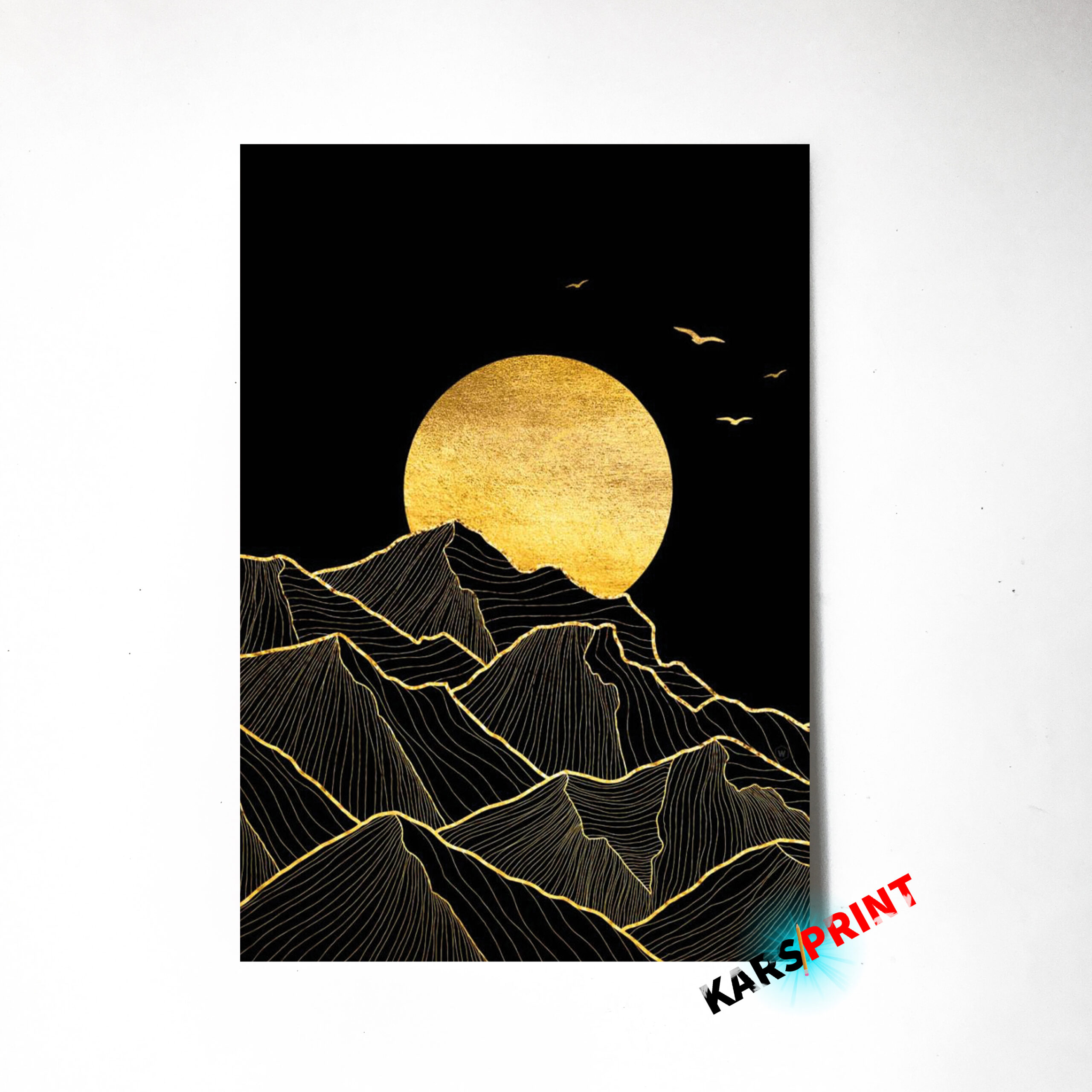 Золотая луна Постер Картина 40х60