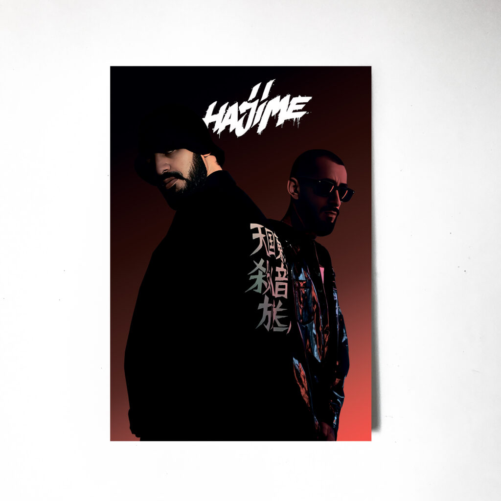 Мияги и Энди панда Hajime Постер Картина 60х40