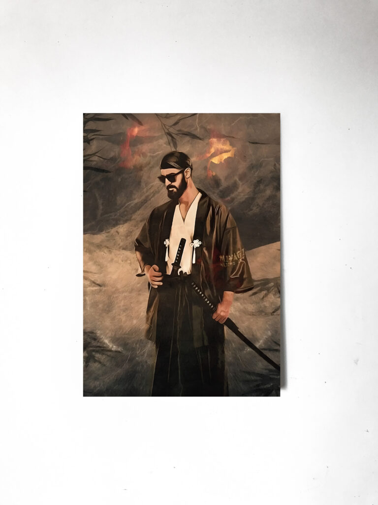 Мияги и Энди панда Hajime Постер Картина 60х40