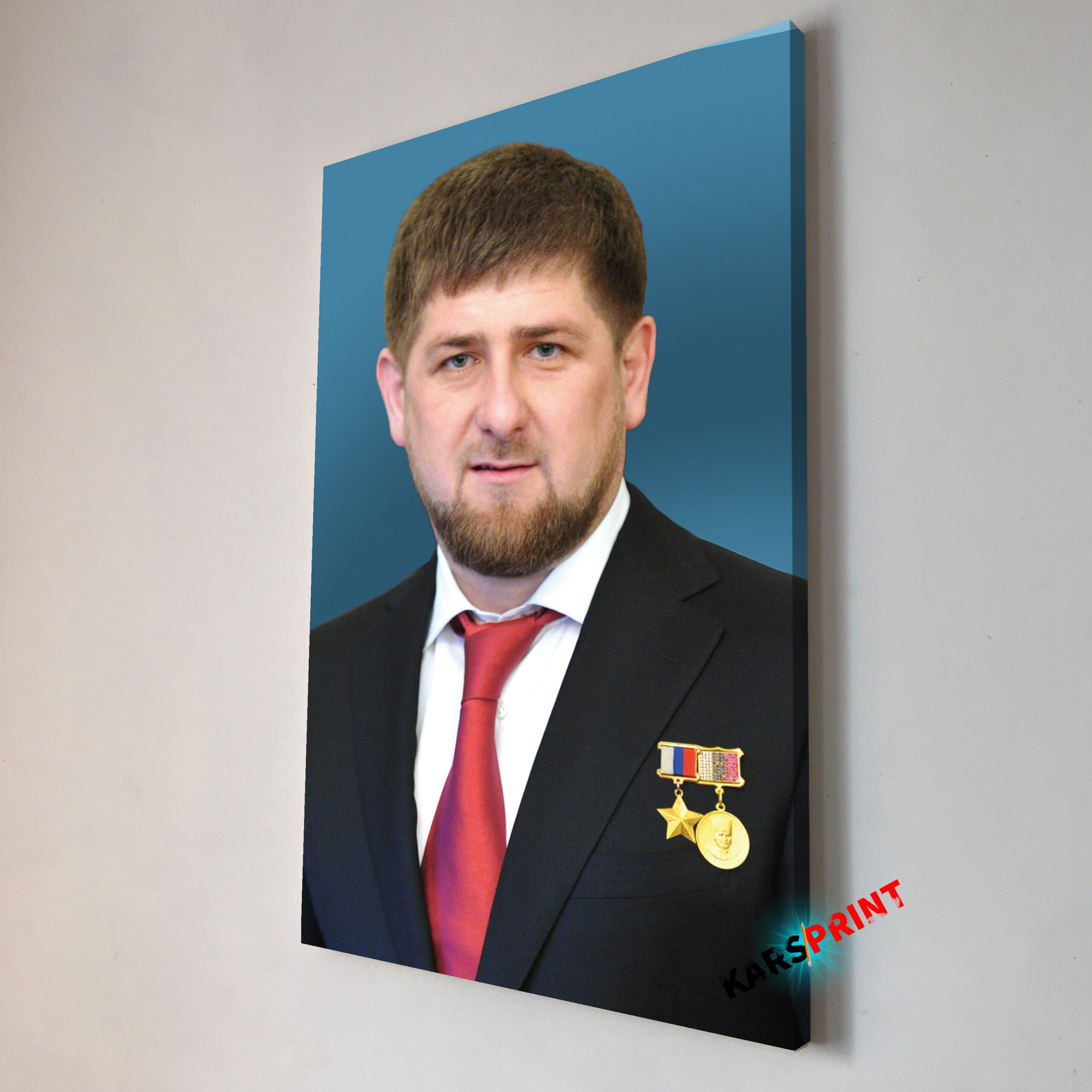 Портрет на холсте глава ЧР Кадыров 40х60
