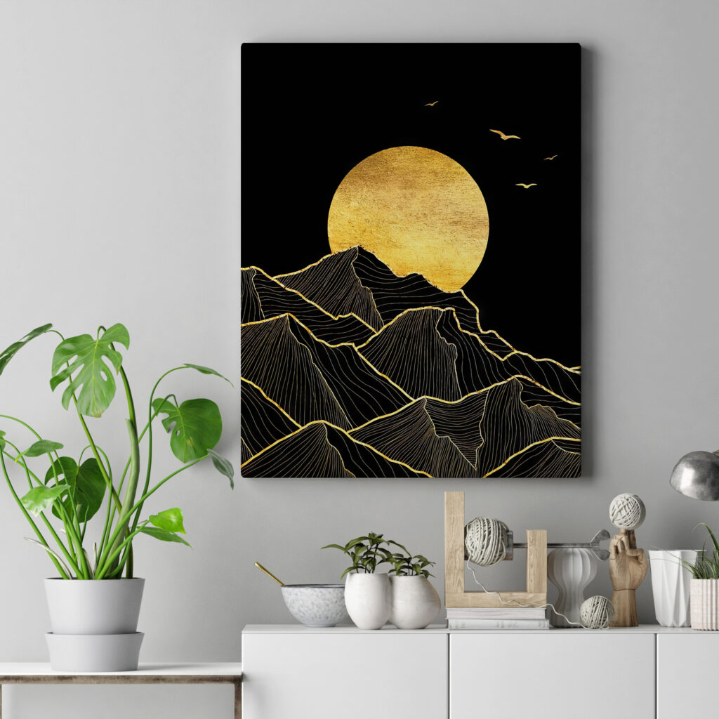 Золотая луна Постер Картина 40х60