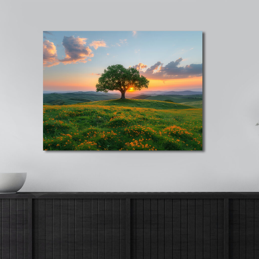 Одинокое дерево Постер Картина 80х60