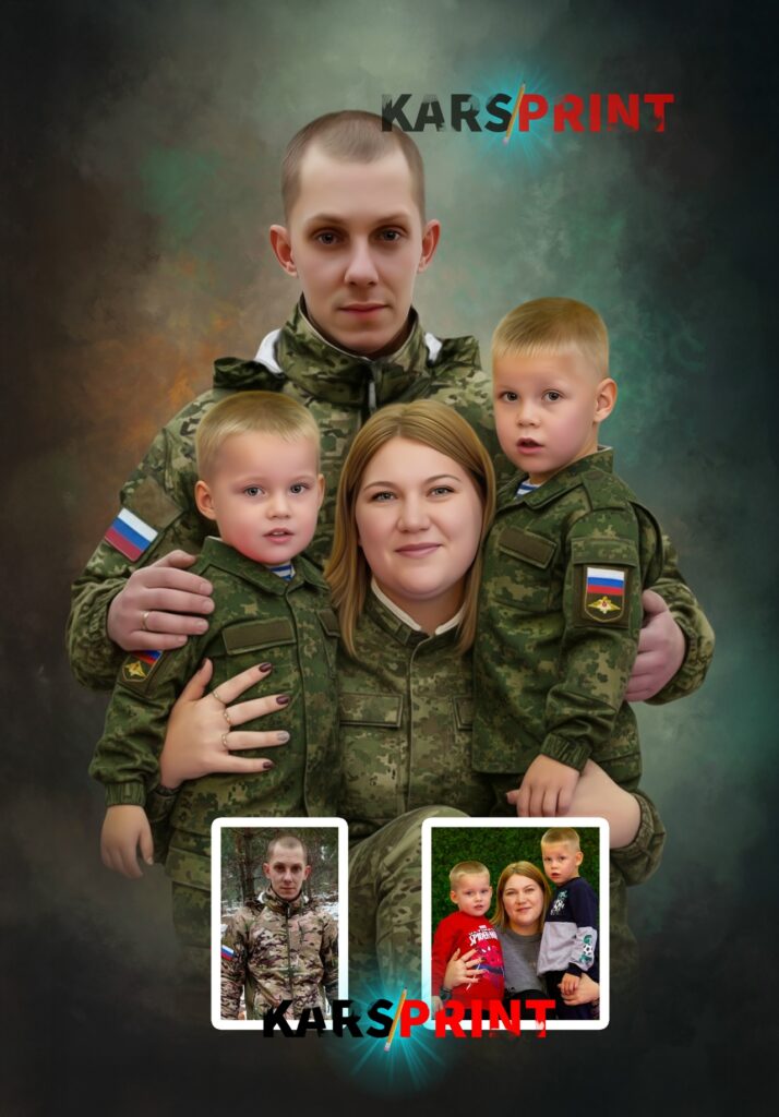 Портреты и Картины на холсте из нескольких фото