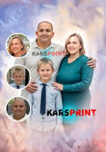 Портреты и Картины на холсте из нескольких фото