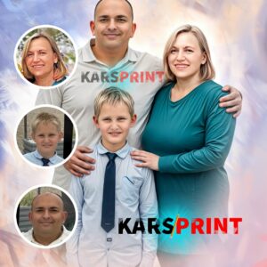 Портреты и Картины на холсте из нескольких фото