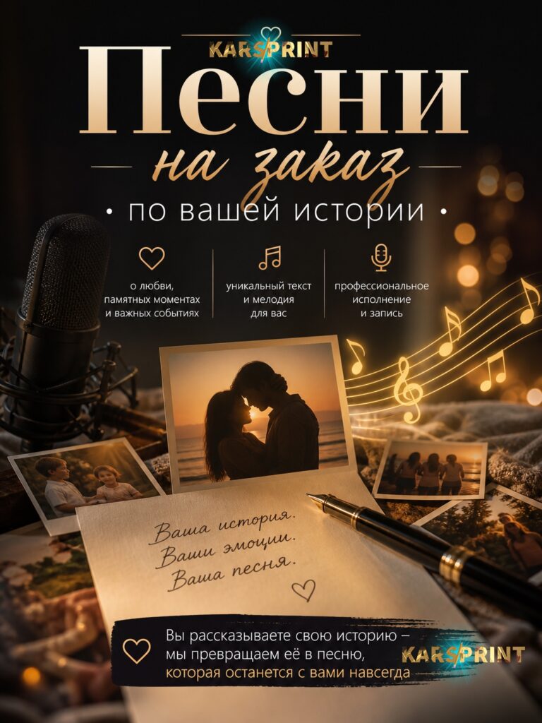 Песня на заказ по вашей истории. Под ключ